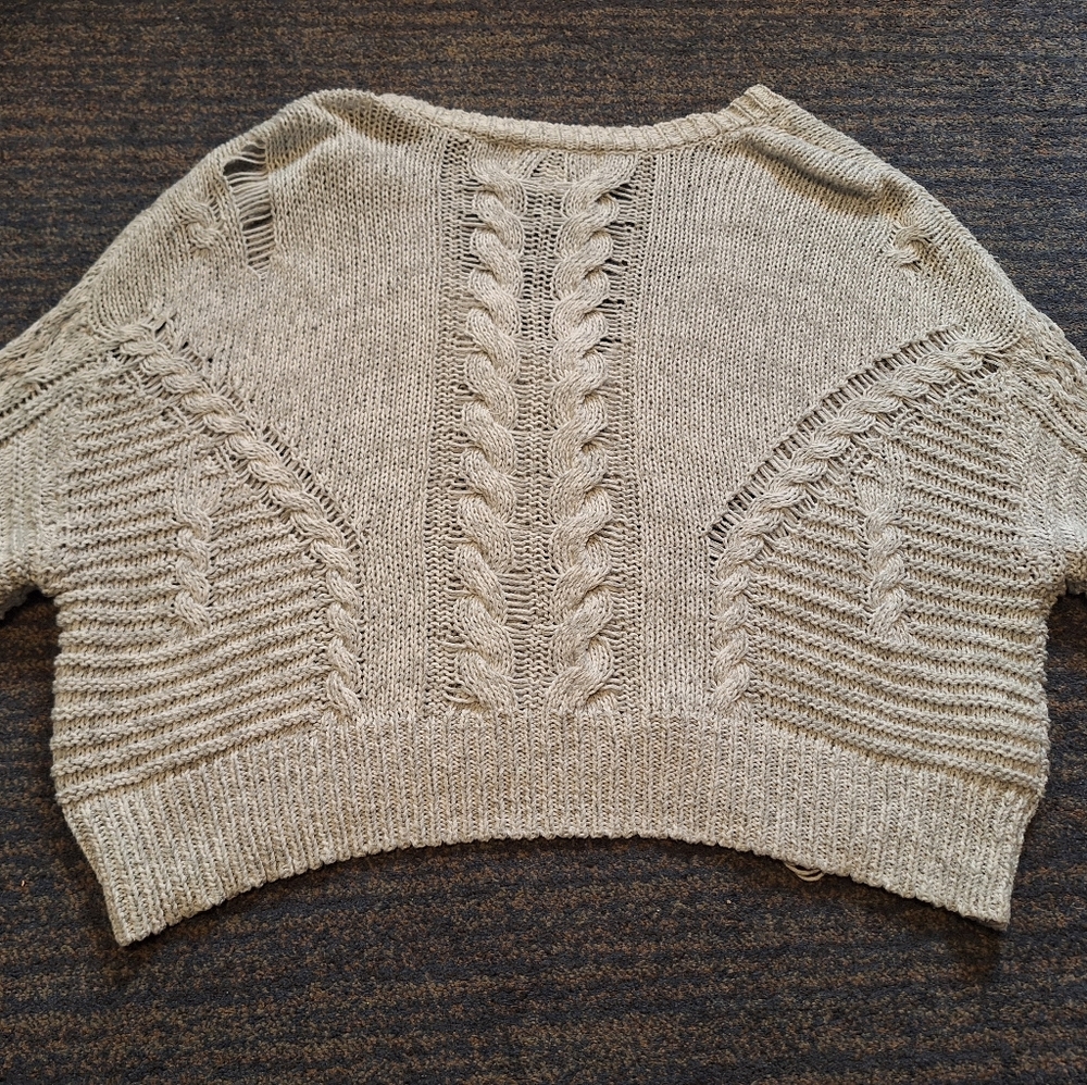 Wildfox distressed gray sweater - Picture 3 of 4